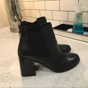 BP. Quinn flared heel chelsea bootie